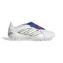 adidas Predator League FT Gras Voetbalschoenen (FG) Kids Wit Zilver Blauw Rood