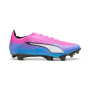 PUMA Ultra 6 Ultimate Carbon Gras Voetbalschoenen (FG) Felroze Blauw Geel