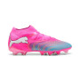 PUMA Future 9 Pro Gras / Kunstgras Voetbalschoenen (MG) Felroze Blauw Geel