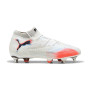 PUMA Future 8 Ultimate Crampons Vissés Chaussures de Foot (SG) Blanc Rouge Vif Bleu