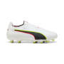 PUMA King 20 Ultimate Gras / Kunstgras Voetbalschoenen (MG) Wit Felrood Neongeel