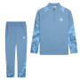 Cruyff Defense Trainingspak 1/4-Zip Kids Blauw Lichtblauw