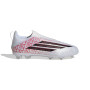 adidas F50 Lamine Yamal League Laceless Grass/Artificial Grass Football Boots (MG) Kids White Bright Red Black