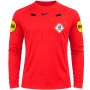 Nike KNVB Scheidsrechtersshirt 2026-2028 Lange Mouwen Felrood Zwart