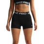 Short de sport Nike Pro 365 taille mi-haute (8 cm) pour femmes, noir et blanc