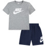 Ensemble d'été Nike Club pour enfants d'âge préscolaire gris bleu foncé blanc