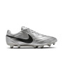 Nike Tiempo Ligera Pro Gras Voetbalschoenen (FG) Metallic Zilver Zwart