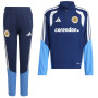 Survêtement adidas FFK Curaçao 1/4-Zip 2026-2028 Sponsors, bleu foncé, pour enfants