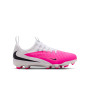 Nike Phantom 6 Low Academy Gras / Kunstgras Voetbalschoenen (MG) Kids Wit Felroze Zwart