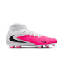 Nike Phantom 6 High Club Gras / Kunstgras Voetbalschoenen (MG) Wit Felroze Zwart