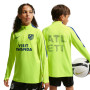 Nike Atletico Madrid Strike Trainingstrui 1/4-Zip 2026-2027 Kids Neongroen Donkerblauw