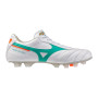 Mizuno Morelia II Pro Gras Voetbalschoenen (FG) Wit Groen Oranje