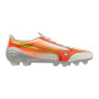 Mizuno Alpha III Pro Gras Voetbalschoenen (FG) Wit Oranje Limoen