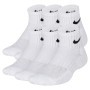 Nike Everyday Socks Mid-Calf 6-Pack Kids White Black