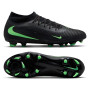 Nike Phantom 6 High Academy Grass/Artificial Grass Football Boots (MG) Black Bright Green