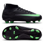 Nike Mercurial Superfly 11 Club Gras / Kunstgras Voetbalschoenen (MG) Peuters/Kleuters Zwart Felgroen Zilvergrijs