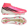 adidas F50 Hyperfast League Mid Gras Voetbalschoenen (FG) Felroze Zwart Goud Wit