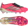 adidas Predator Elite FT Gras Voetbalschoenen (FG) Felroze Zilvergrijs Zwart Goud