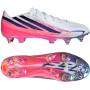 adidas F50 Hyperfast Elite Crampons Vissés Chaussures de Foot (SG) Blanc Mauve Rose