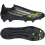 adidas F50 League Laceless Grass/Artificial Grass Football Boots (MG) Black Silver Neon Yellow