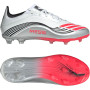 adidas F50 Messi Elite Gazon Naturel Chaussures de Foot (FG) Enfants Blanc Argenté Rouge