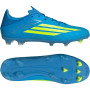 adidas F50 League Gazon Naturel Gazon Artificiel Chaussures de Foot (MG) Bleu Néon Jaune