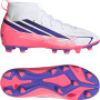 adidas F50 Hyperfast Club Mid Gras / Kunstgras Voetbalschoenen (MG) Kids Wit Paars Roze