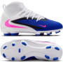 Nike Phantom 6 High Club Gras / Kunstgras Voetbalschoenen (MG) Kids Blauw Wit Felroze