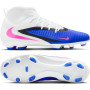 Nike Phantom 6 High Club Gras / Kunstgras Voetbalschoenen (MG) Blauw Wit Felroze