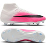 Nike Zoom Mercurial Superfly 11 Academy Gazon Naturel Artificiel Chaussures de Foot (MG) Rose Vif Blanc Noir