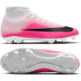 Nike Zoom Mercurial Superfly 11 Club Gazon Naturel Artificiel Chaussures de Foot (MG) Rose Vif Blanc Noir