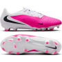 Nike Phantom 6 Low Academy Gazon Naturel Artificiel Chaussures de Foot (MG) Blanc Rose Vif Noir