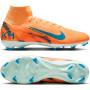 Nike Zoom Mercurial Superfly 10 Mbappé Pro Gras Voetbalschoenen (FG) Lichtoranje Turquoise