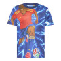 T-shirt Adidas Lamine Yamal Anime pour Enfants, bleu et rouge