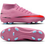 Nike Mercurial Superfly 10 Club Gras / Kunstgras Voetbalschoenen (MG) Roze Felrood Lichtblauw