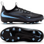 Nike Phantom 6 Low Academy Gras / Kunstgras Voetbalschoenen (MG) Kids Zwart Lichtblauw