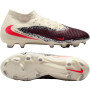 Nike Phantom 6 High Academy Gras / Kunstgras Voetbalschoenen (MG) Gebroken Wit Bordeauxrood Rood