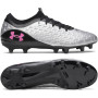 Under Armour Magnetico Select 6 Gras Voetbalschoenen (FG) Zwart Metallic Silver Felroze