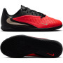 Nike Phantom 6 Low Club Zaalvoetbalschoenen (IN) Kids Zwart Felrood Goud