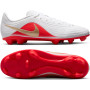 Nike Tiempo Maestro Club Gazon Naturel Artificiel Chaussures de Foot (MG) Blanc Rouge Vif Doré