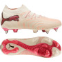 PUMA Future 9 Ultimate IJzeren-Nop Voetbalschoenen (SG) Gebroken Wit Zwart Roze