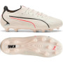 PUMA King 20 Ultimate Grass/Artificial Grass Football Boots (MG) Off White Black Red