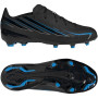 adidas F50 Hyperfast League Gazon Naturel Chaussures de Foot (FG) Enfants Noir Noir Bleu
