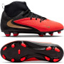 Nike Phantom 6 High Club Gazon Naturel Artificiel Chaussures de Foot (MG) Enfants Noir Rouge Vif Doré