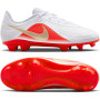 Nike Tiempo Maestro Club Gazon Naturel Artificiel Chaussures de Foot (MG) Enfants Blanc Rouge Vif Doré