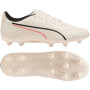 PUMA King 20 Play Gazon Naturel Artificiel Chaussures de Foot (MG) Blanc Cassé Noir Rouge