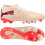 PUMA Future 9 Match Gazon Naturel Artificiel Chaussures de Foot (MG) Blanc Cassé Noir Rose