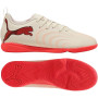 PUMA Future 9 Play Chaussures de Foot en Salle (IN) Enfants Blanc Cassé Noir Rose