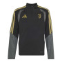 adidas Juventus Europees Trainingstrui 1/4-Zip 2026-2027 Kids Zwart Grijs Goud