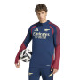 Maillot d'entraînement européen adidas Arsenal 1/4-Zip 2026-2027 bleu foncé rouge jaune clair